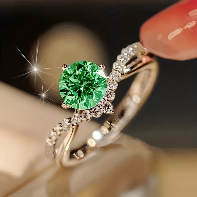 Crown Promise Ring with Sparkling Zirconia - Engagement & Wedding Ring